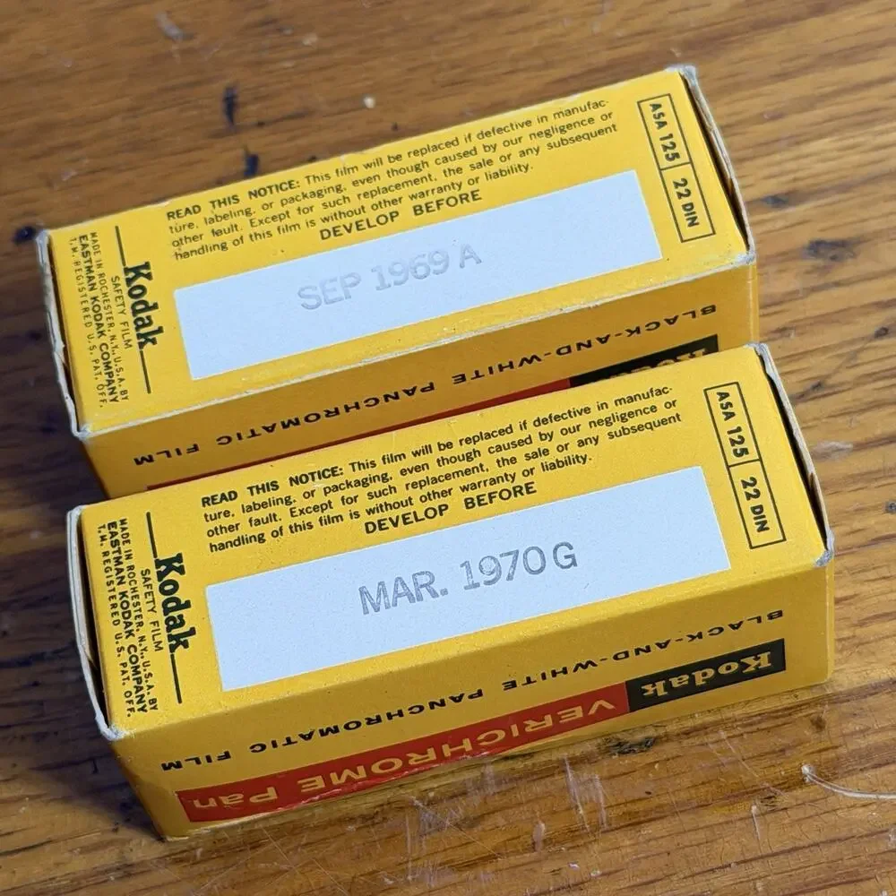 2 Kodak Verichrome Pan Black White Camera Film VP 620 Expired 1969 NEW Sealed